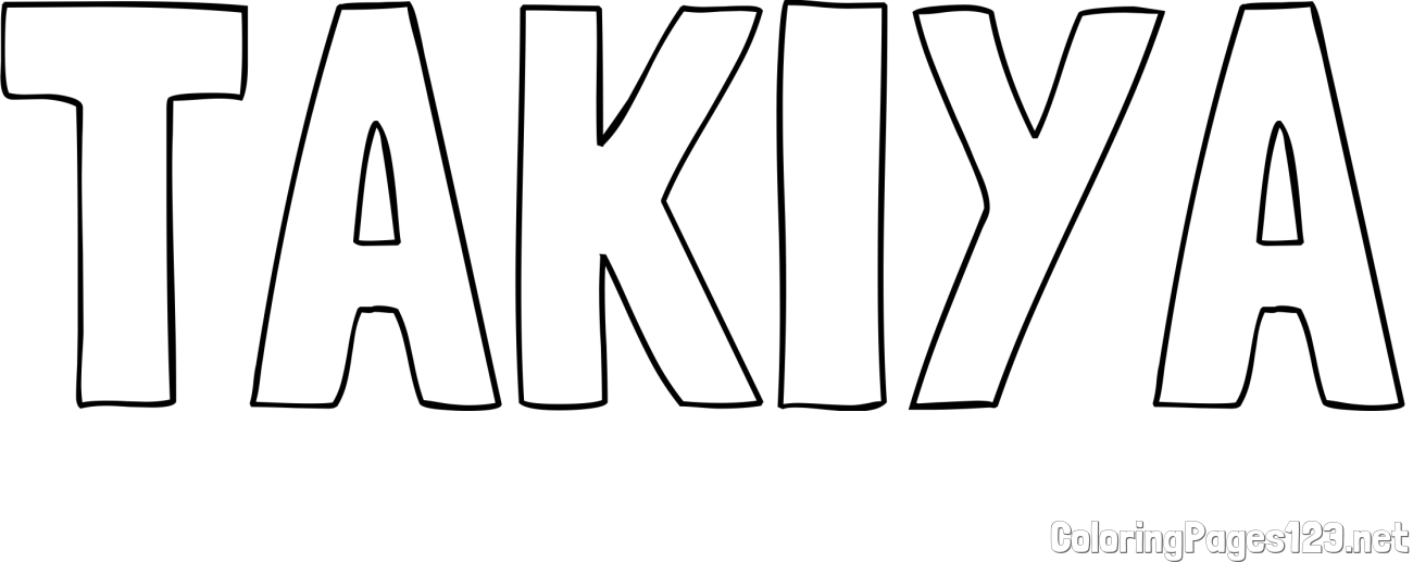 TAKIYA Coloring Page