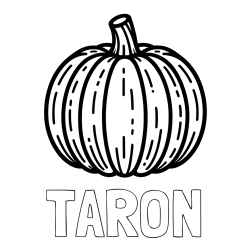 Online Created Coloring Page - TARON Coloring Page and Easy Pumpkin Coloring