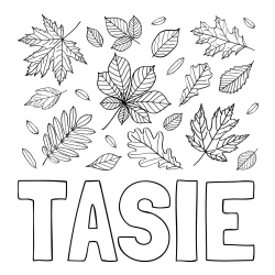 Online Created Coloring Page - TASIE Coloring Page and Autumn Leaves Coloring Page