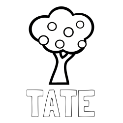 Online Created Coloring Page - TATE Coloring Page and Apple Tree Coloring Page