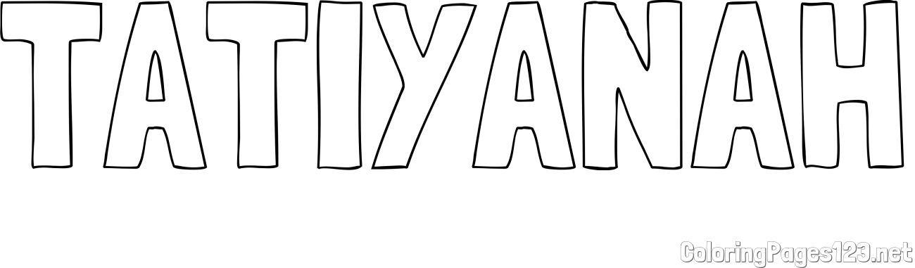 TATIYANAH Coloring Page