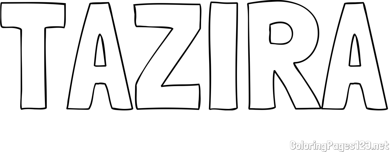 TAZIRA Coloring Page
