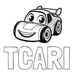 Online Created Coloring Page - TCARI Coloring Page and Children's Printable Coloring Page of a Racing Car