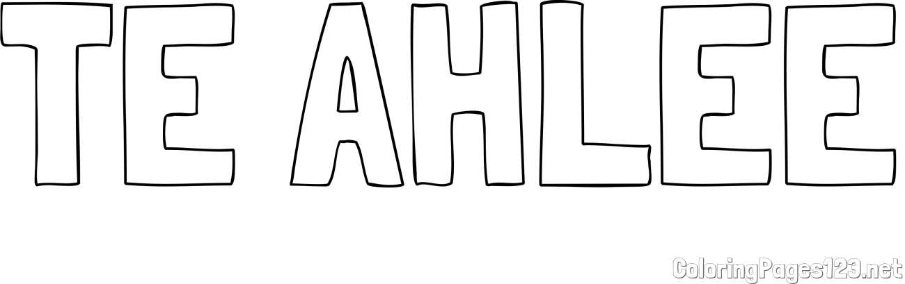 TE -AHLEE Coloring Page