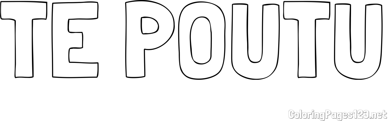 TE POUTU Coloring Page