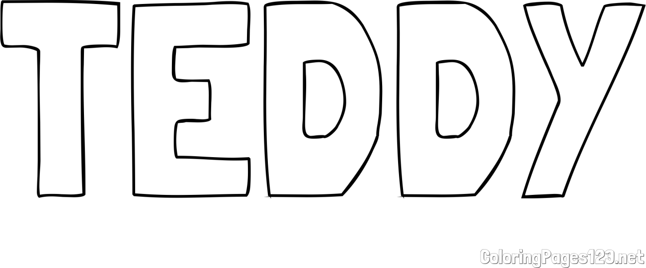 TEDDY Coloring Page