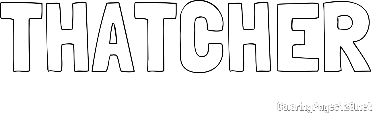 THATCHER Coloring Page