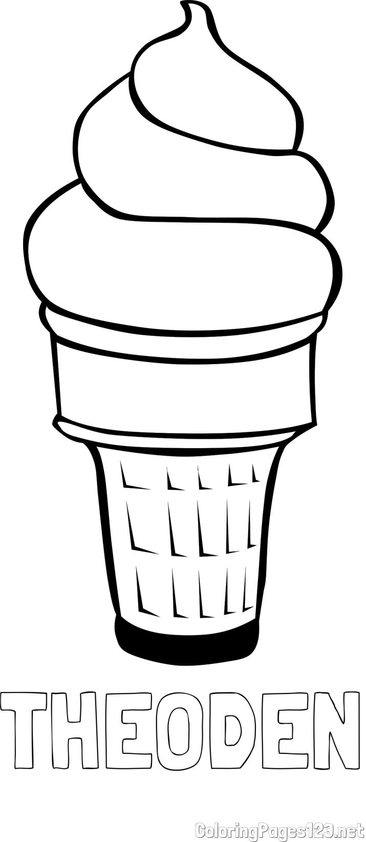 THEODEN Coloring Page and Ice Cream Coloring Page