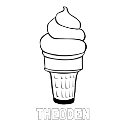 Online Created Coloring Page - THEODEN Coloring Page and Ice Cream Coloring Page