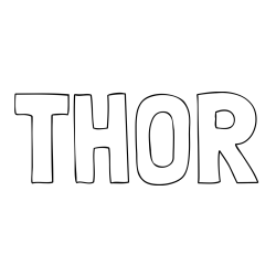 Online Created Coloring Page - THOR Coloring Page