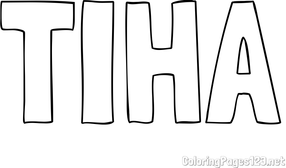 TIHA Coloring Page