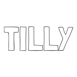 Online Created Coloring Page - TILLY Coloring Page