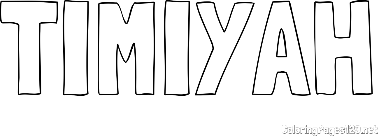 TIMIYAH Coloring Page