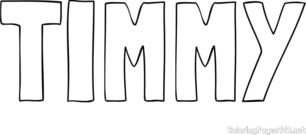 TIMMY Coloring Page