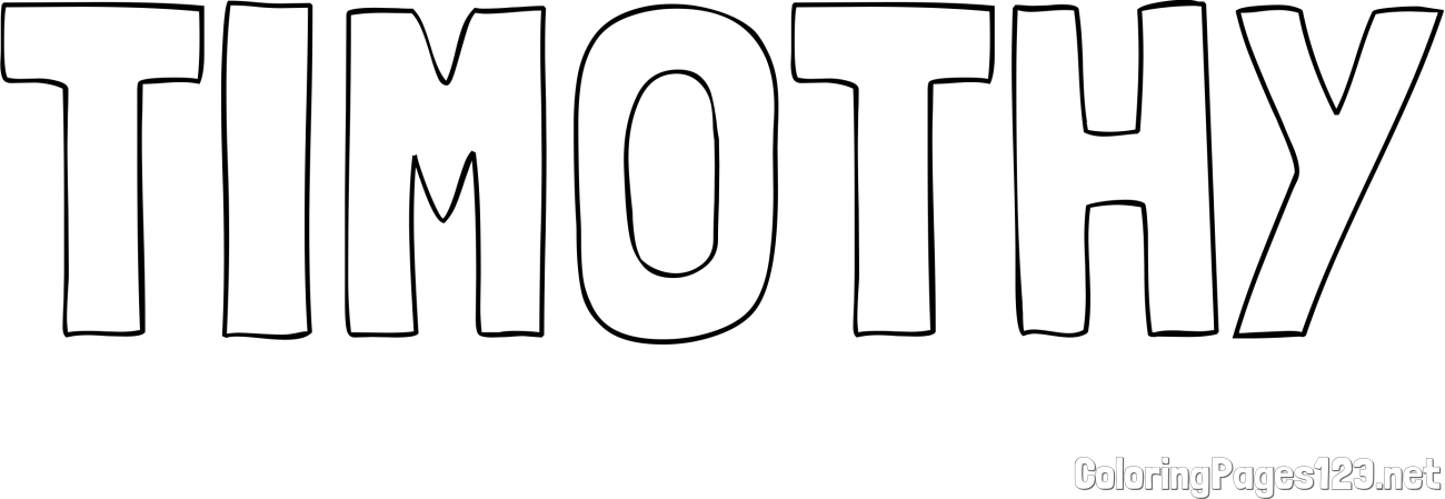 TIMOTHY Coloring Page