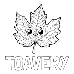 Online Created Coloring Page - TOAVERY Coloring Page and Smiling Leaf Coloring Page for Kids