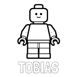 Online Created Coloring Page - TOBIAS Coloring Page and Easy LEGO Character Coloring Page