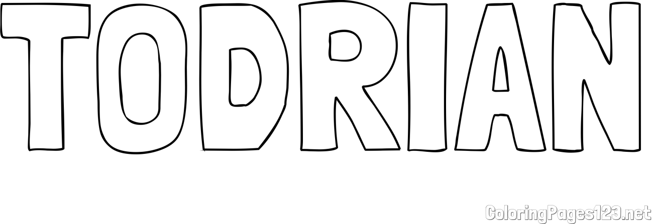 TODRIAN Coloring Page