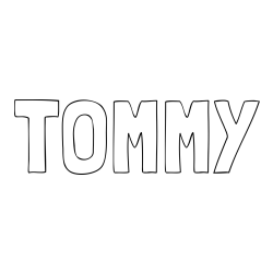 Online Created Coloring Page - TOMMY Coloring Page