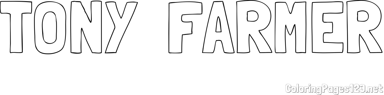 TONY  FARMER Coloring Page