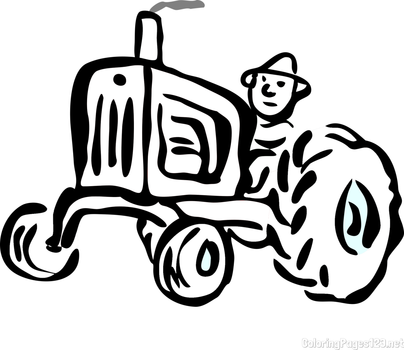 Tractor Coloring Page