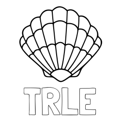 Online Created Coloring Page - TRLE Coloring Page and Easy Seashell Coloring Page