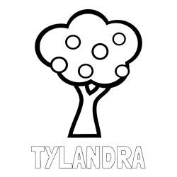 Online Created Coloring Page - TYLANDRA Coloring Page and Apple Tree Coloring Page