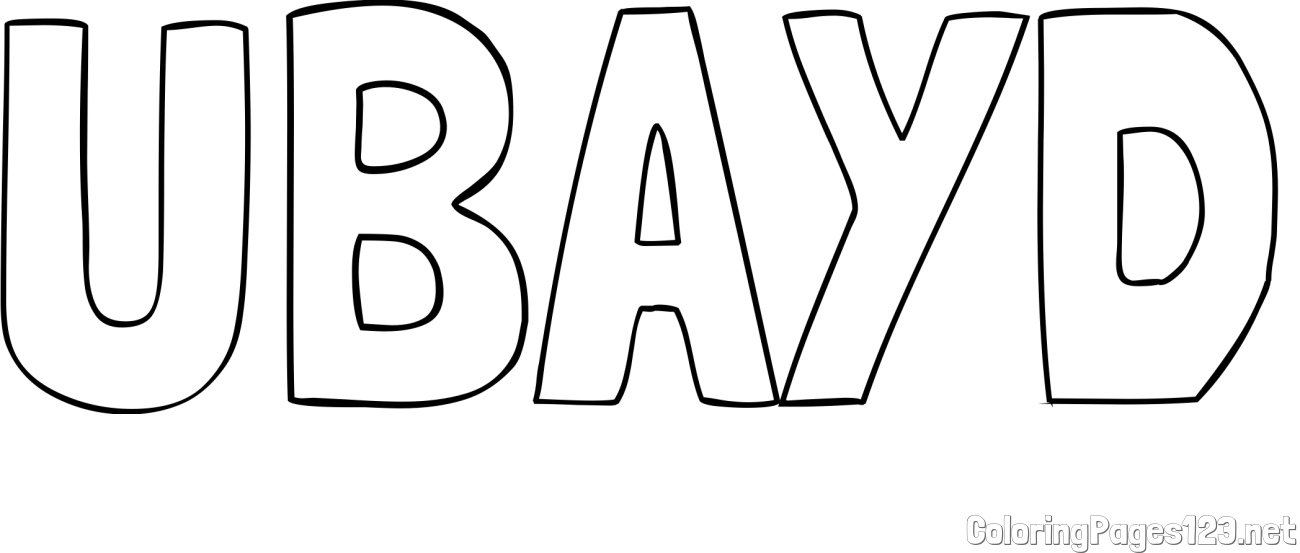 UBAYD Coloring Page