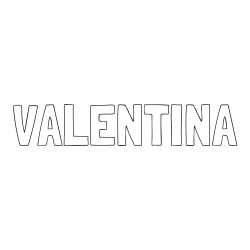 VALENTINA Coloring Page