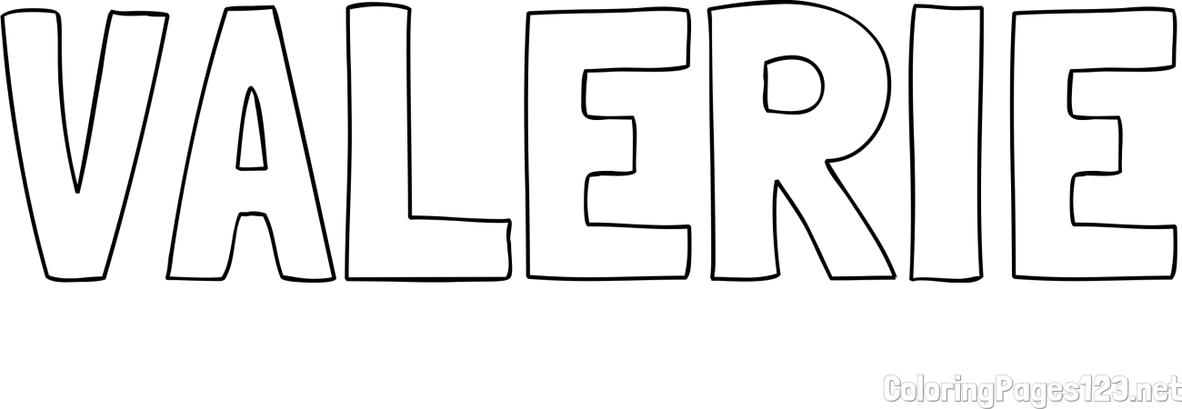 VALERIE Coloring Page
