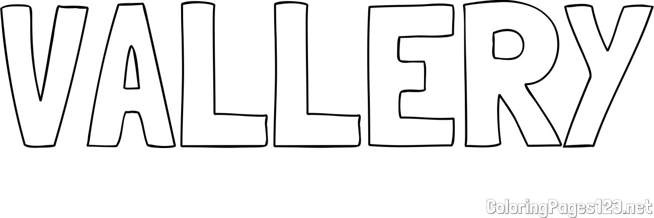 VALLERY Coloring Page
