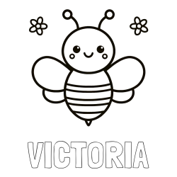 Online Created Coloring Page - VICTORIA Coloring Page and Children's Bee Coloring Page