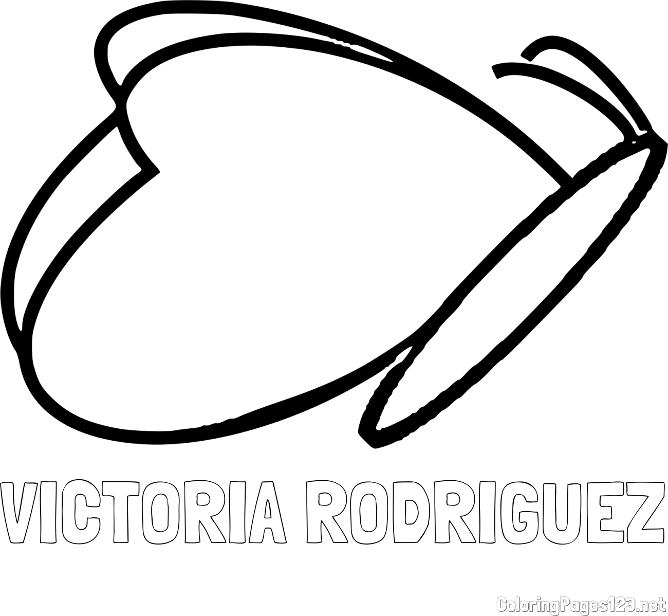 VICTORIA RODRIGUEZ Coloring Page and Butterfly Coloring Page for Preschool