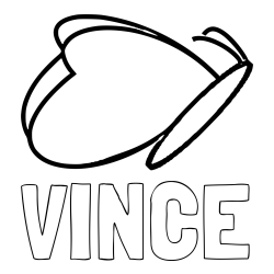 VINCE Coloring Page and Butterfly Coloring Page for Preschool