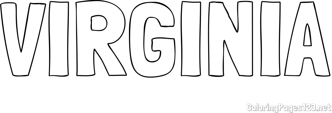 VIRGINIA Coloring Page