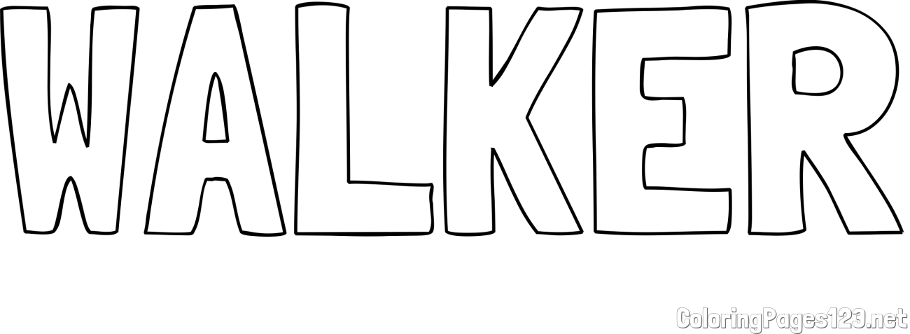 WALKER Coloring Page