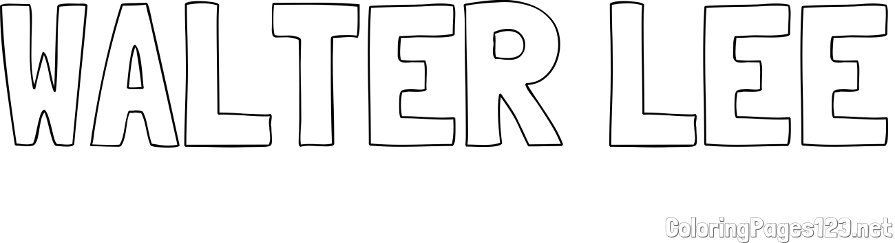 WALTER LEE Coloring Page