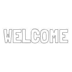 Online Created Coloring Page - WELCOME Coloring Page