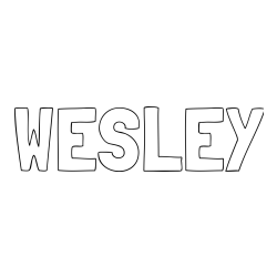 WESLEY Coloring Page