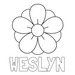 Online Created Coloring Page - WESLYN Coloring Page and Flower Without Stem Coloring Page