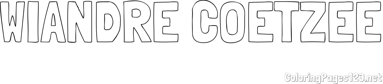 WIANDRÉ COETZEE Coloring Page