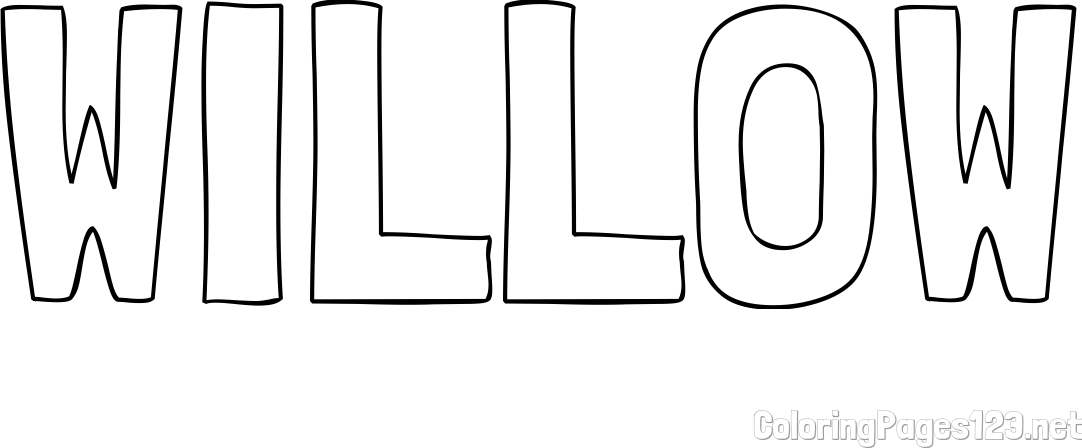 WILLOW Coloring Page