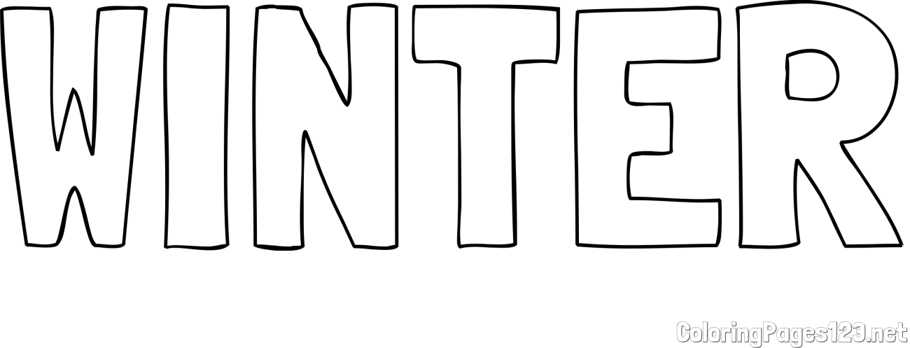 WINTER Coloring Page