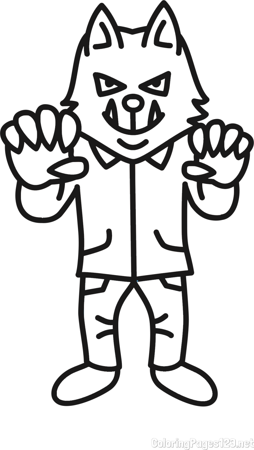 Wolf Coloring Page - From Little Red Riding Hood