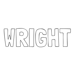 WRIGHT Coloring Page