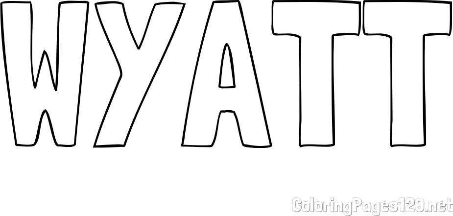 WYATT Coloring Page