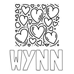 WYNN Coloring Page alongside Free Printable Coloring Page of Hearts