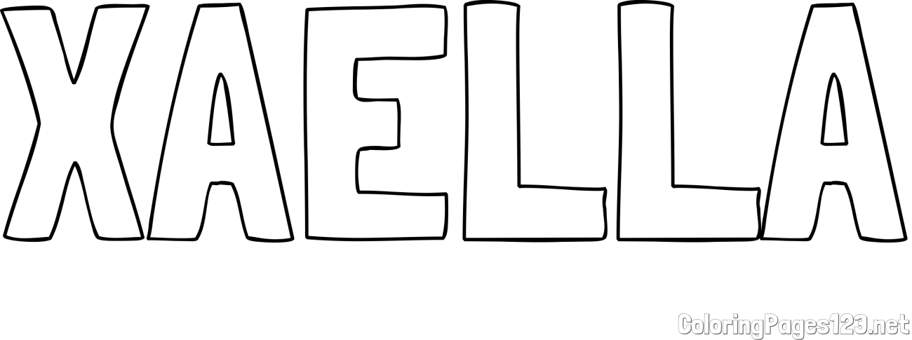 XAELLA Coloring Page