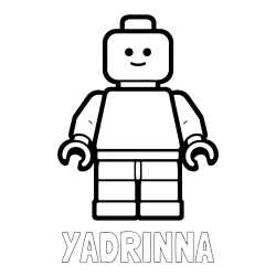 Online Created Coloring Page - YADRINNA Coloring Page and Easy LEGO Character Coloring Page
