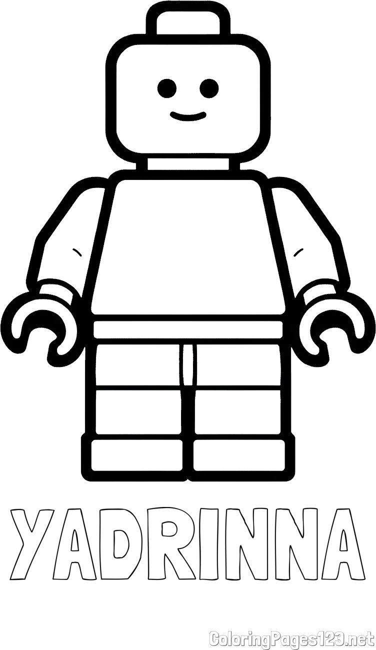 YADRINNA Coloring Page and Easy LEGO Character Coloring Page